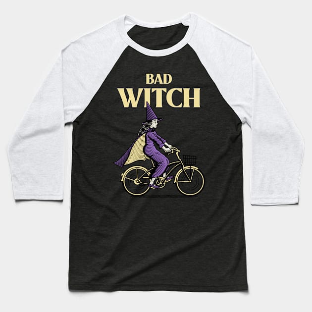 Bad Witch Baseball T-Shirt by Art Designs